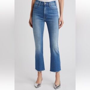 MOTHER The Hustler Frayed Ankle Jeans - Size 28